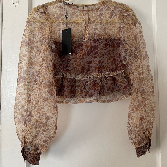 Puff sleeve organza blouse - Picture 4 of 4